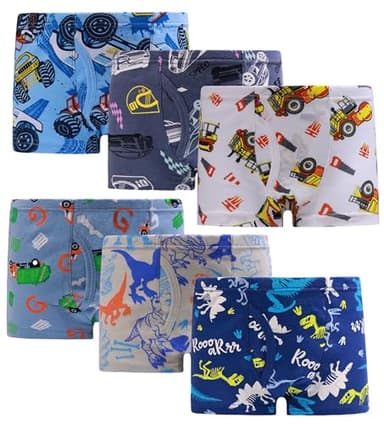 Boboking Boys Comfort Breathable Dino Boxer Brief Soft Underwear 2Y - Image 1