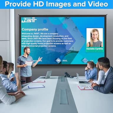 Projector Screen and Stand,JWSIT 110 inch Outdoor Movie Screen-Upgraded 3 Layers PVC 16:9 Outdoor Projector Screen,Portable Video Projection Screen with Carrying Bag for Home Theater Backyard - Image 6