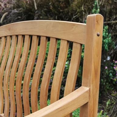 Cambridge Casual Arie 4-Foot Teak Wood Outdoor Garden Bench – Weather-Resistant Wooden Patio Bench for Porch, Deck, Lawn, Backyard, or Balcony – Stylish and Durable Seating - Image 5