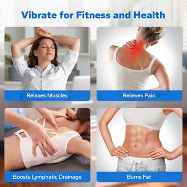 MERACH Vibration Plate Exercise Machine, Slim Vibration Plate for Lymphatic Drainage Weight Loss, Vibrating Plate with Real-Time Calorie Tracking on LED Display, Workout Equipment for Home Women Men - Image 3