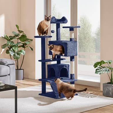 Yaheetech 54in Cat Tree Tower Condo Furniture Scratch Post for Kittens Pet House Play - Image 2