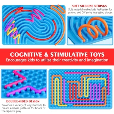 Sensory Fidget Toys for Kids Toddler Boys ,Sensory Activity Board for Stress Anxiety Autistic ADHD, Calm Down Travel Airplane Essentials Toys for 3+ Year Old, Stuffers Gifts for Teen Girls - Image 2