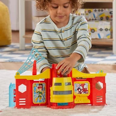 Spidey and his Amazing Friends Stark Tower Playset, Includes 4-Inch Iron Man Action Figure, Marvel Super Hero Toys for Kids 3 and Up - Image 7