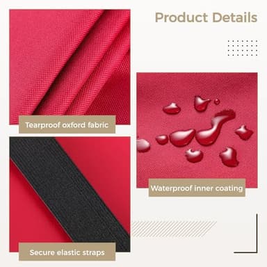 Epicover Oxford Fabric Western Saddle Cover, Waterproof Protective Cover with 6 Elastic Straps, Sturdy Scratch-Proof Case for Most Full-Size Western Saddles - Image 3