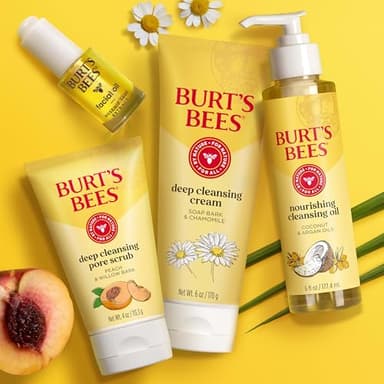 Burt's Bees Face Wash, Deep Facial Cleansing Cream, College Back to School Dorm Essentials, All Natural Cleanser with Chamomile, 6 Ounce (Pack of 3) (Packaging May Vary) - Image 8
