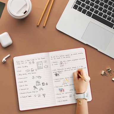 Comix 8 Pack Lined Journal Notebooks for Work, 240 Pages, 5.5"x8.3", Hardcover, A5 Medium College Ruled, Journaling Notebooks for Notes-taking, Fits for Office School Home - Image 2