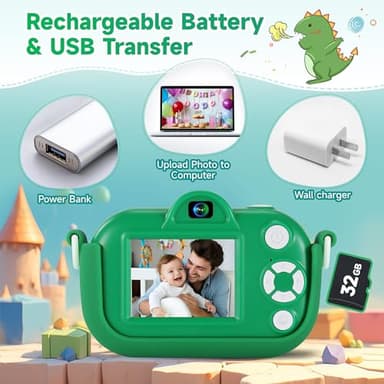 Kids Camera Boys Toys for 3 4 5 6 7 8 9 Years Old Boys, 48MP Dual Lens Kids Digital Camera Christmas Birthday Gifts, 1080P HD Video Selfie Toddler Camera with 32G SD Card - Image 7