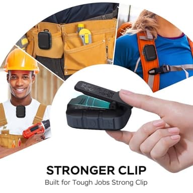 INSMY Wearable Bluetooth Speakers,IP67 Waterproof,Clip-On Portable Small Personal Speaker/Clean Sound/Stereo Pair/Wireless 5.4/ENC Built-in Mic/Lightweight for Outdoor Golf Work Pool (Black) - Image 4