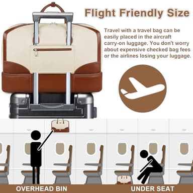 ITIEZY Weekender Overnight Bag for Women - Large Travel Duffel Bag Carry On Tote Bags with Crossbody Bag Toiletry Bag - Image 7