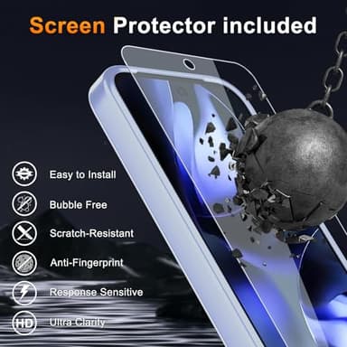 LATVIN Phone Cover for Google Pixel 9a Case | with 1 Screen Protector, Compatible with MagSafe, Magnetic, Military Grade Protection, Translucent Matte Frosted Back, Lavender Purple - Image 6