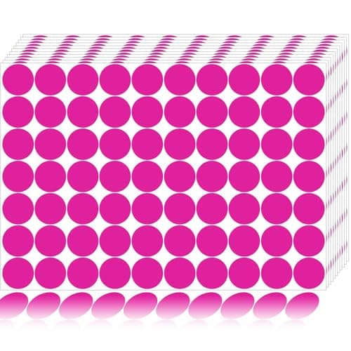 1400 PCS Dot Stickers Pink 3/4 Inch Round Color Coding Labels Polka Circle Dot Label Sticker for Office,Classroom,Papers Etc