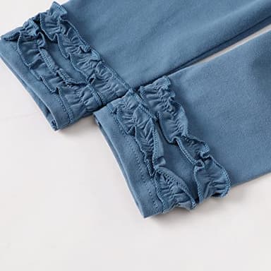 2T Girl Clothes 3T Toddler Girl Clothes Ruffle Long Sleeve Shirt Solid Pants Toddler Cute Outfits 2 3 Year Old Girl Clothes - Image 7