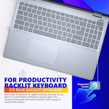 Dell Inspiron-16 Touchscreen Business Laptop - w/Office Lifetime • 16-inch FHD+ Display • AMD Ryzen 7-8840U • Backlit KB • Fingerprint • Win 11 Pro & External DVD Drive (64GB DDR5 RAM | 2TB SSD) - Image 6