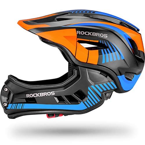 ROCKBROS Kids Full Face Helmet Kids Bike Helmets Lightweight Toddler Mountain Bike Helmet Detachable for MTB BMX Skating Cycling Scooter Safety Bicycle Helmets for Youth Child Boys Girls Ages 3-16 - Image 1