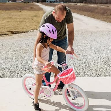 RoyalBaby Stargirl Kids Girls Bike Bicycle with Basket Training Wheels Kickstand 16 Inch Pink - Image 12