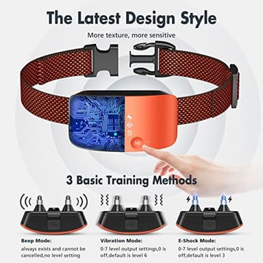 NBJU Bark Collar for Dogs,Rechargeable Anti Barking Training Collar with 7 Adjustable Sensitivity and Intensity Beep Vibration for Small Medium Large Dogs - Image 2