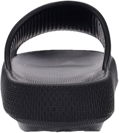 BRONAX Home Slides for Men Pillow House Shower Bathroom Slippers Sandals for Male Size 11 Quick Drying Open Toe Comfy Cushion Soft Thick Sole 44-45 Black - Image 6