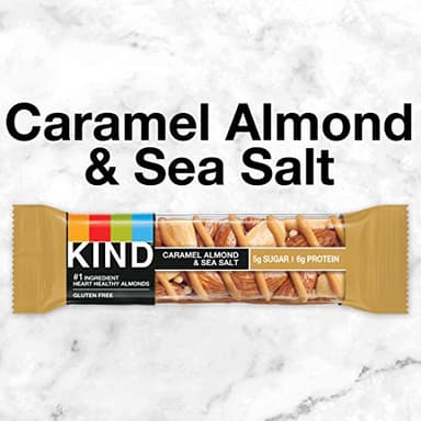 KIND Nut Bars, Favorites Variety Pack, Dark Chocolate Nuts and Sea Salt, Peanut Butter Dark Chocolate, Caramel Almond and Sea Salt, Gluten Free, Up to 7g Protein, 18 Count - Image 6