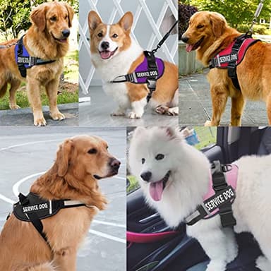 JSXD Dog Harness,No-Pull Service Dog Harness with Handle Adjustable Outdoor Pet Dog Vest 3M Reflective Nylon Material Vest for Breeds,Easy Control for Small Medium Large Dogs - Image 6