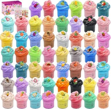 54 Pack Butter Slime Toy kit, Super Soft and Non-Sticky,Very Suitable Birthday Gifts for Boys and Gir,Party Favors,Stress Relief Toys,Easter Filling Stuffers. - Image 1