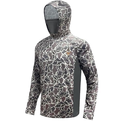 Palmyth Hunting Hoodie with Mask for Men Long Sleeve Sun Protection UV UPF 50+ Camo Fishing Shirts (Camo-3, 2XL) - Image 1