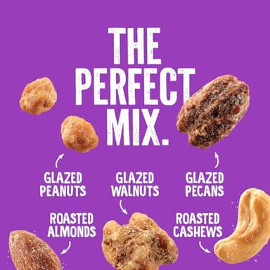 Emerald Nuts Salty Sweet Mixed Nuts (1-Pack), Features Kettle Glazed Peanuts, Almonds, Cashews, Kettle Glazed Walnuts, Kettle Glazed Pecans, 5.5oz Resealable Bag - Image 4