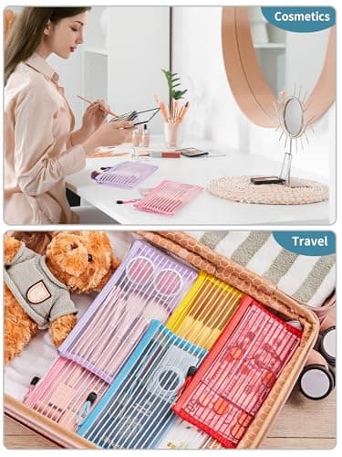 JARLINK 80 Pack Mesh Zipper Pouch, Pouch Bulk in 10 Colors, Multipurpose Storage Bags for Organizing Makeup Essentials, Travel Accessories, Office, School and Teacher Supplies - Image 7