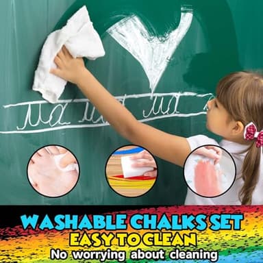 160Pcs Sidewalk Chalk Set in 5 Colors 32 Packs: Washable Jumbo Sidewalk Chalk Bulk for Kids Outdoor Art, Non-Toxic Dustless Giant Box Chalkboard Chalk for Toddler Painting on Blackboard, Party - Image 5