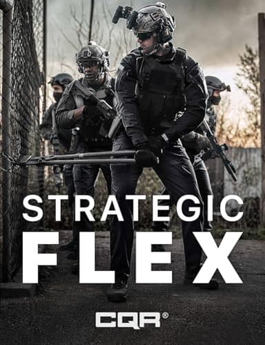 CQR Men's Flex Ripstop Tactical Pants, Water Resistant Stretch Cargo Pants, Lightweight EDC Hiking Work Pants, Breacher Black, 40W/34L - Image 3