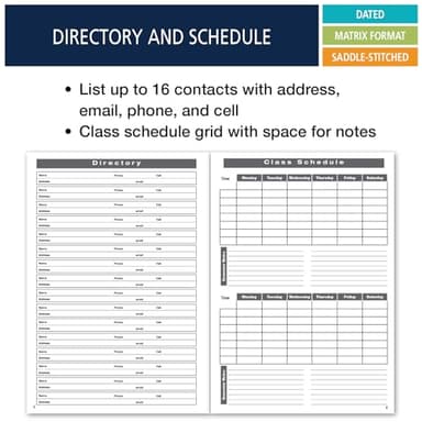 Elan Publishing Company Academic Calendar - 13 Months (July 2024 - July 2025) 7" X 10" Saddle-Stitched Dated for 2024-2025 Academic Year (Blue) - Image 4