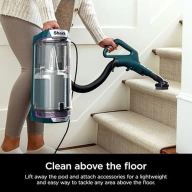Shark POWERDETECT AZ4002 Upright Vacuum Cleaner HEPA Filter, Heavy Duty Vacuum Powerful Suction for Pet Hair Powered Lift-Away, for Carpets & Hardfloors (Renewed) - Image 3