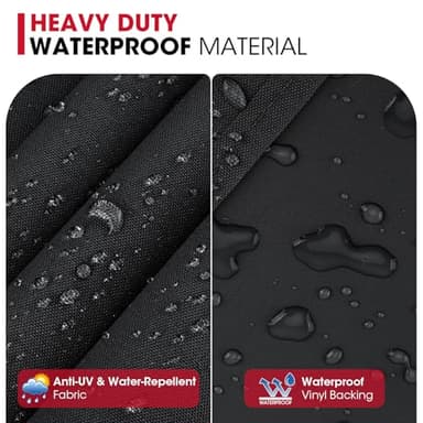 Unicook 58 Inch Grill Cover for Weber Genesis II, LX 300 Series and Genesis 300 Series Gas Grills, Heavy Duty Waterproof Fade Resistant BBQ Cover, All Weather Protection, Compared to Weber 7130 - Image 3