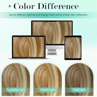 Ukira Blonde Hair Extensions Clip in Real Human Hair, 18 Inch 75g 7pcs Golden Blonde Highlights Human Hair Extensions Clip ins for Women, Soft Natural Straight Remy Human Hair Clip in Extensions - Image 5