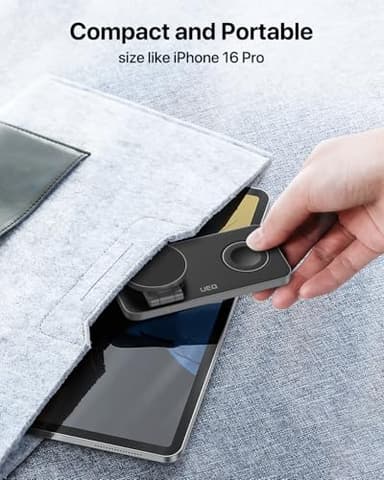 UEQ Foldable 3 in 1 Wireless Charging Station for Apple Magsafe Charger Stand,Fast Magnetic Wireless Charger Station for iPhone 17 Air 16 15 14 13 12 Series,Airpods Pro,Apple Watch Ultra (Pure Black) - Image 9