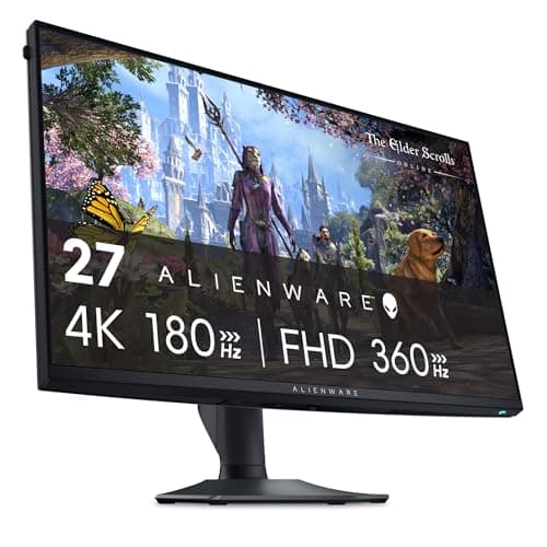 Alienware 27 4K Dual-Resolution Gaming Monitor - AW2725QF - 4K at 180Hz and FHD at 360Hz, 0.5ms GTG 1ms GTG (Extreme Mode), VESA AdaptiveSync, NVIDIA G-SYNC Compatible, HDMI/DP/USB 3.2 Gen1 - Black - Image 1