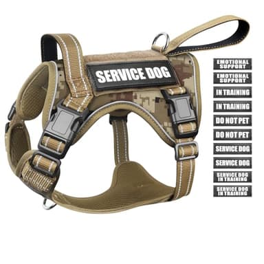 WINSEE Tactical Dog Harness, No Pull Dog Harness for Medium Large Dogs with Handle & Molle, Military Service Dog Vest Harness in Training Pet Harness for Small Dogs - Image 1