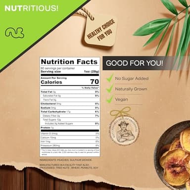 NUT CRAVINGS - Sun Dried California Peaches, No Sugar Added, Unsweetened (80oz, 5 LB) Bulk Dry Fruits Packed Fresh in Resealable Bag - Sweet Healthy Snack, Naturally Grown, Vegan, Kosher - Image 2