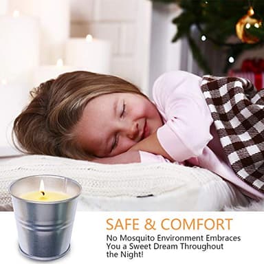 Citronella Candles Outdoor Small Metal Bucket Candle Soy Wax Fly Candle Use for Outdoor and Indoor - 12 Pack - Image 3