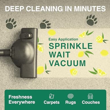Good Natured Brand | Carpet Deodorizer & Freshener Powder | 31 oz Pet Odor Eliminator for Strong Odor & Pet Urine | Fresh Natural Lemon & Eucalyptus Scent | Safe for Homes with Pets - Image 5