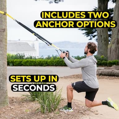 TRX All-in-ONE Suspension Training System: Full Body Workouts for Your Home Gym, Travel, and Outdoors | Includes Indoor & Outdoor Anchors, Workout Guide and Video Downloads - Image 4