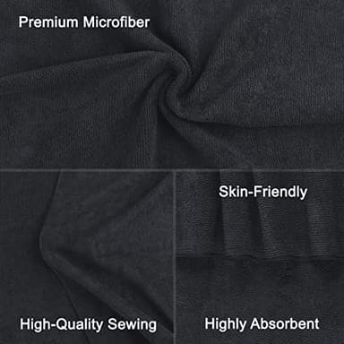 Orighty Black Salon Towel, Pack of 12 (Not Bleach Proof, 16 x 29 Inches) Super Soft and Absorbent Microfiber Hair Salon Towels for Salon, Hand, Gym, Bath, Spa and Home Hair Care - Image 3