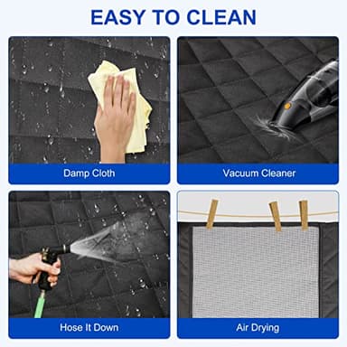 EasyHaWei Dog Car Seat Cover for Back Seat 600D Scratchproof Nonslip Durable Waterproof Cars Pet Backseat Covers with Mesh Window Dogs Hammock for Car，SUV, Truck (54" W x 58" L) - Image 6