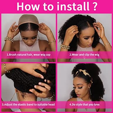 Aiterina 26 Inch Headband Wig Human Hair Deep Wave Headband Wigs for Black Women Virgin Human Hair Headband Wig Glueless Curly Headband Wig Human Hair Natural Color - Image 7