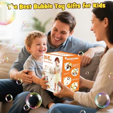 Nicmore Automatic Bubble Machine for Toddlers: Portable Dog Bubble Maker Blower Toys for 3 4 5 6 Year Old Boy Girl Kids Outdoor Toys for Easter Party Birthday - Image 7