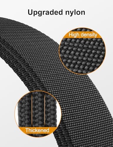 JUKMO Stretch Tactical Belt for Men, Military Work Rigger Hiking 1.5" Elastic Nylon Web Ratchet Quick Release Belt in Gift Box (Black, Medium) - Image 3