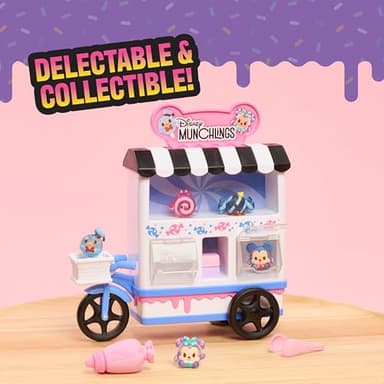 Disney Munchlings Candy Cart Playset with Lights, 13-Pieces, Color Change and Scented Figures, Kids Toys for Ages 3 Up by Just Play - Image 2