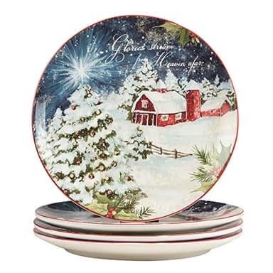 Certified International Silent Night 11" Dinner Plates, Set of 4, Multicolor, Large - Image 1