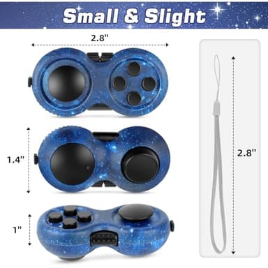 WTYCD Original Fidget Toy Game, Rubberized Classical Controller Fidget Concentration Toy with 8-Fidget Functions and Lanyard - Excellent for Relieving Stress and Anxiety - Image 3
