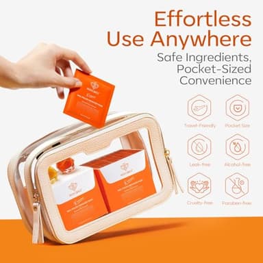 Modelones Nail Polish Remover Pads, Acetone Nail Polish Remover Wipes 50 PCS Professional Individually Wrapped Wet Wipes Easily & Quickly Lemon Smell Glycerin Moisturizing Big Size Portable - Image 8