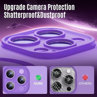 Symcele Designed for iPhone 15 Pro Max Case, Compatible with MagSafe, with Privacy Screen Protectors X2, [Camera Protection] [15FT Military Drop Protection] Shockproof Phone Case, 6.7", Light Purple - Image 4